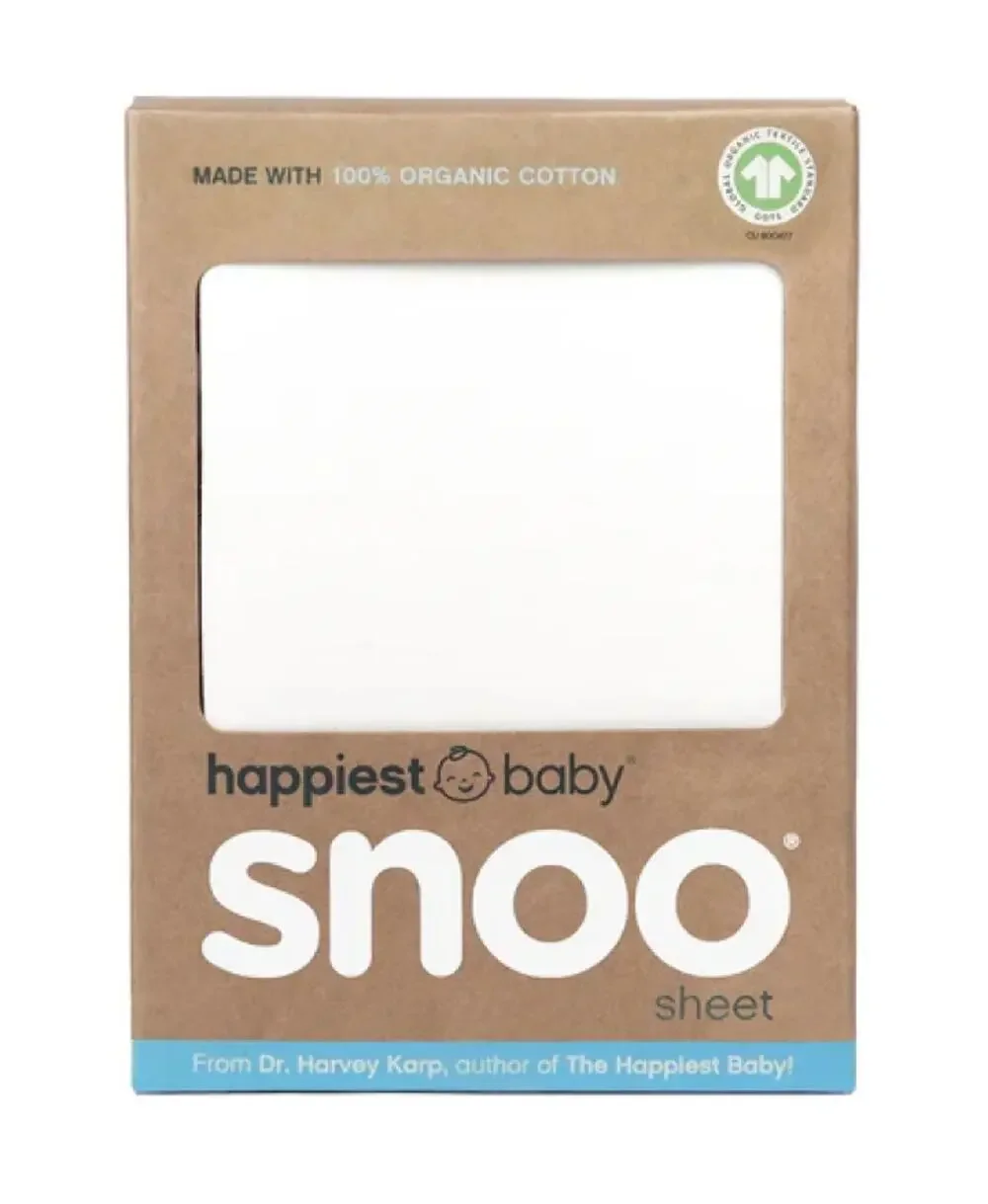 100% Organic Cotton SNOO Baby Bassinet Fitted Sheet Ivory White NEW